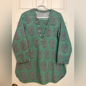 Printed cotton tunic top kurta